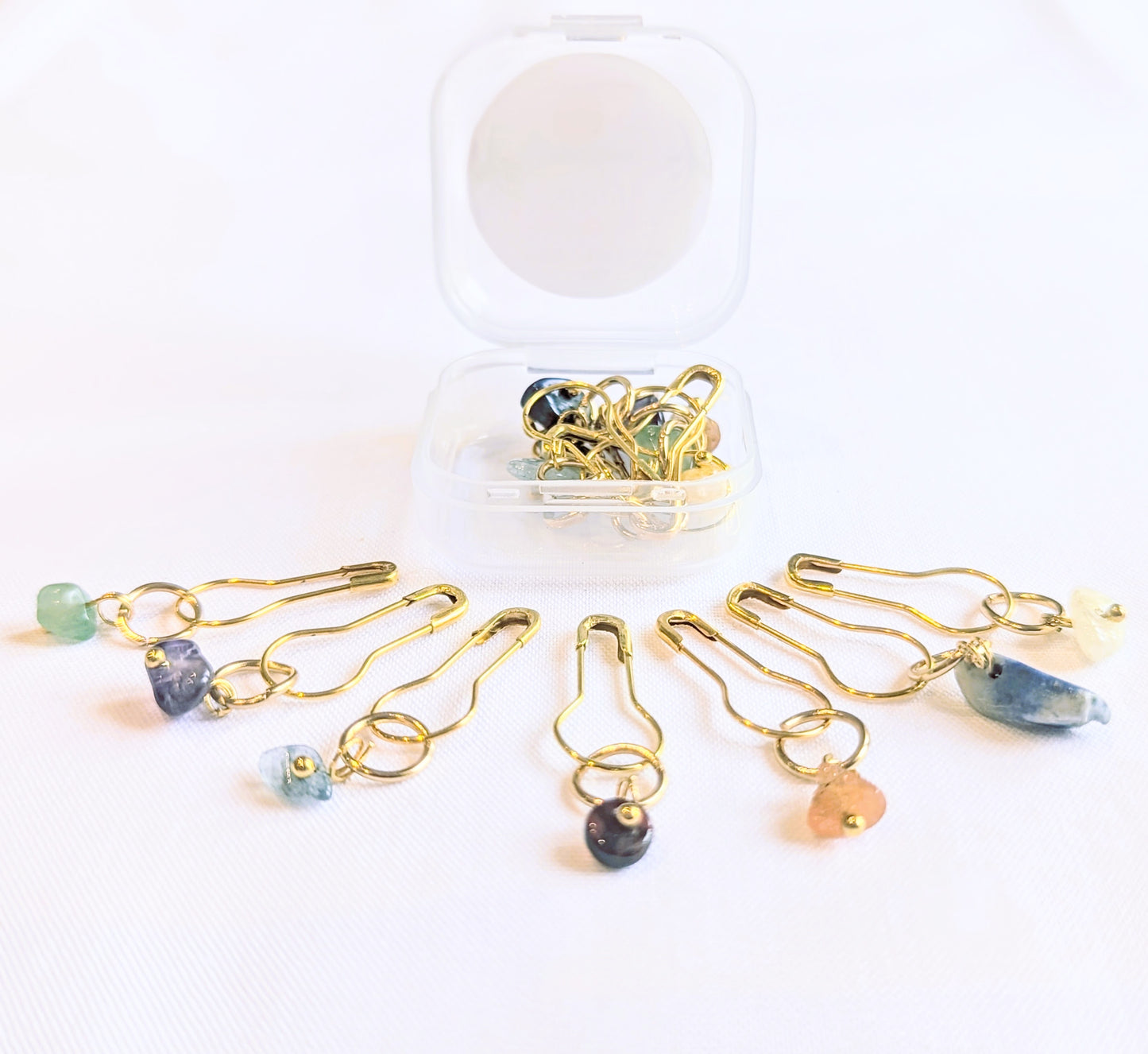 Natural Gem Stones Stitch Markers