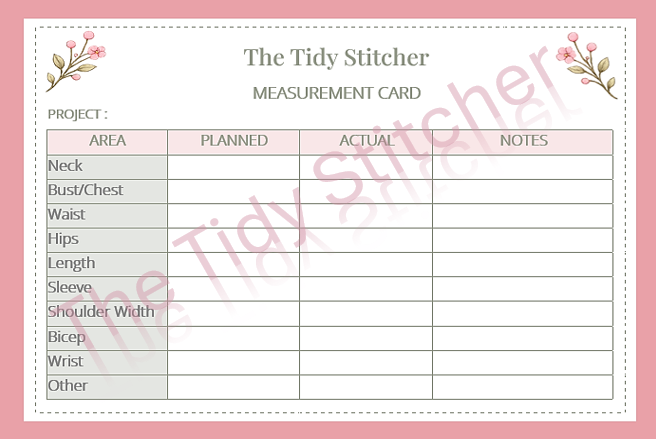 Measurement Cards