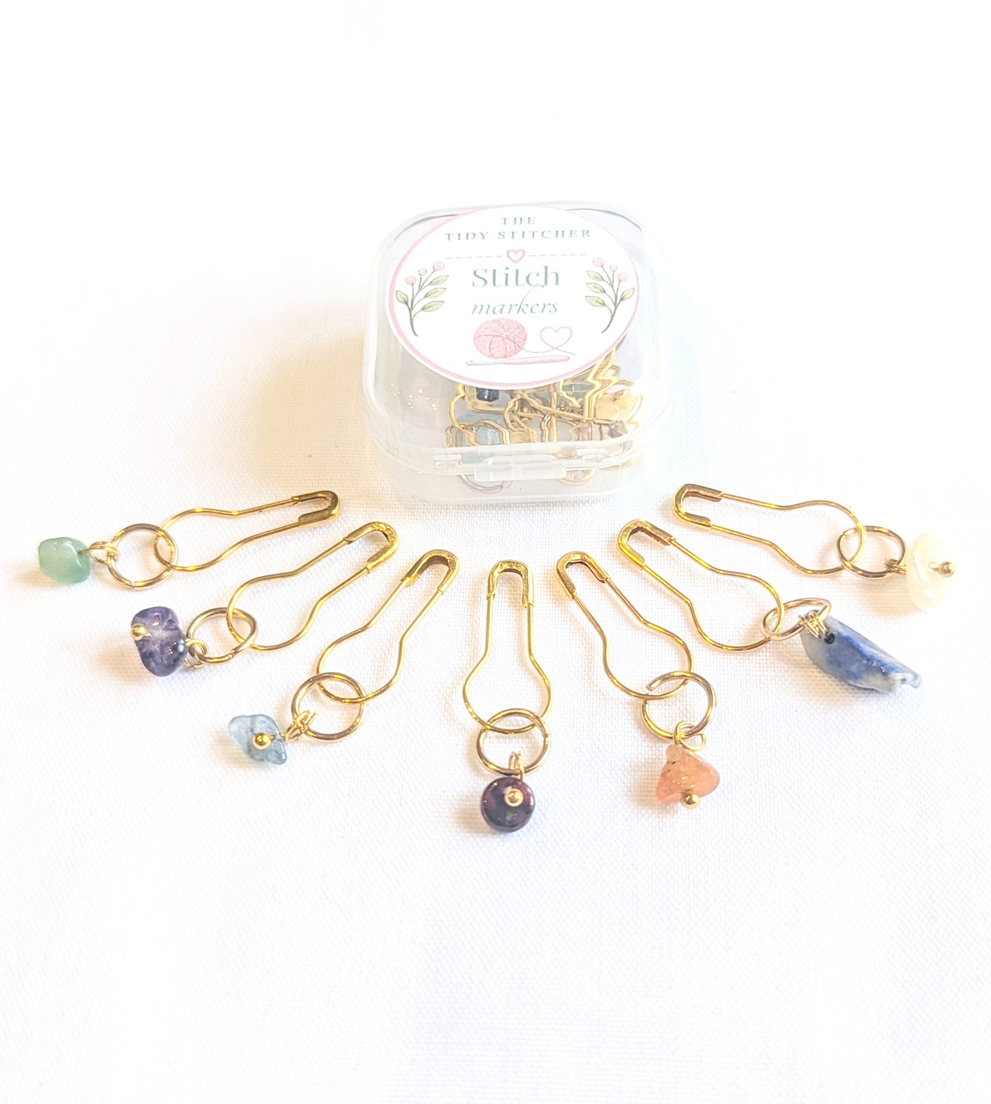Natural Gem Stones Stitch Markers