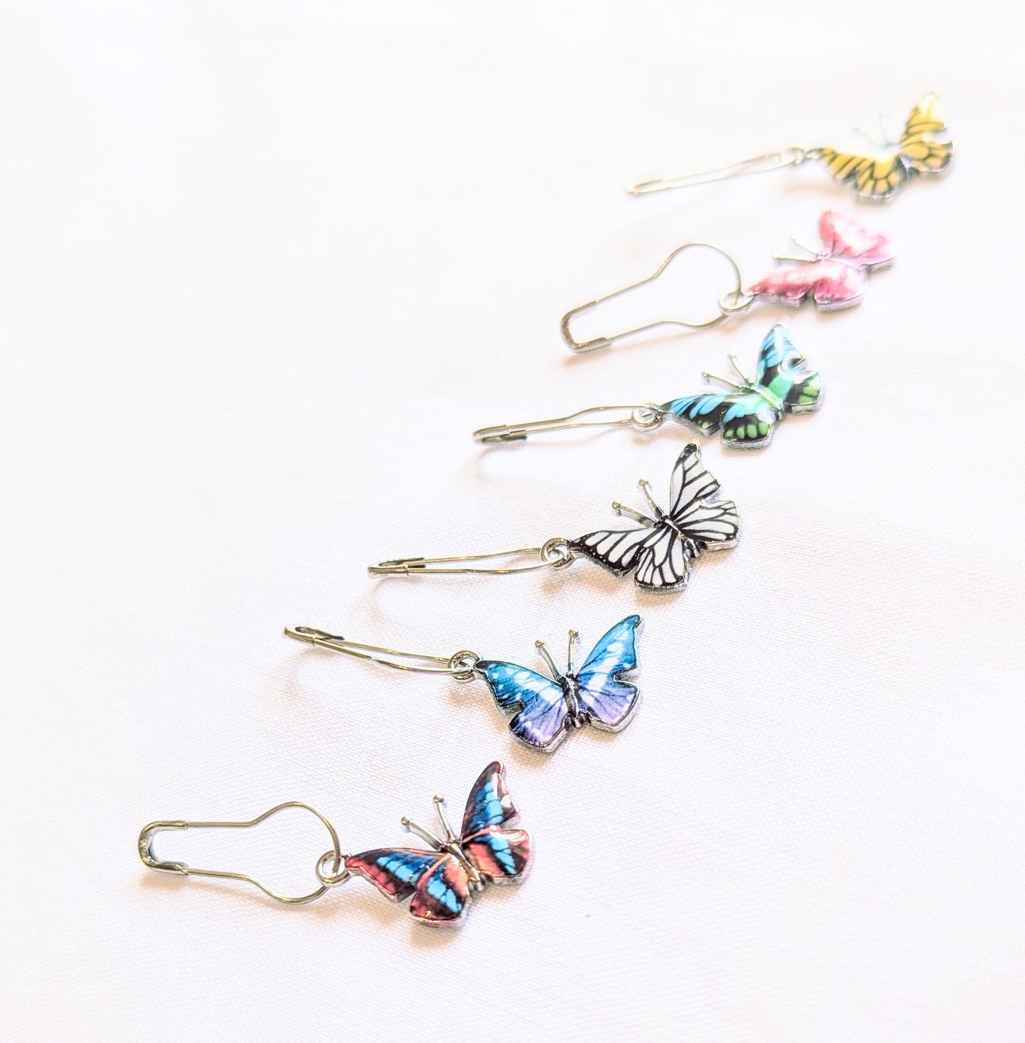 Enamel Butterflies Stitch Markers