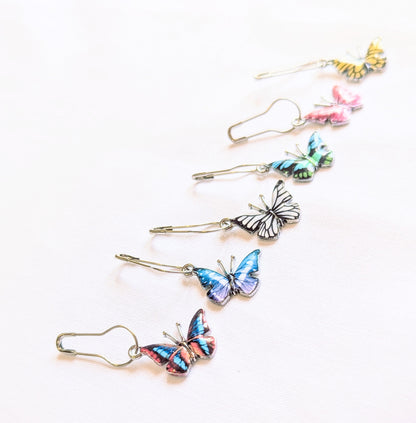 Enamel Butterflies Stitch Markers