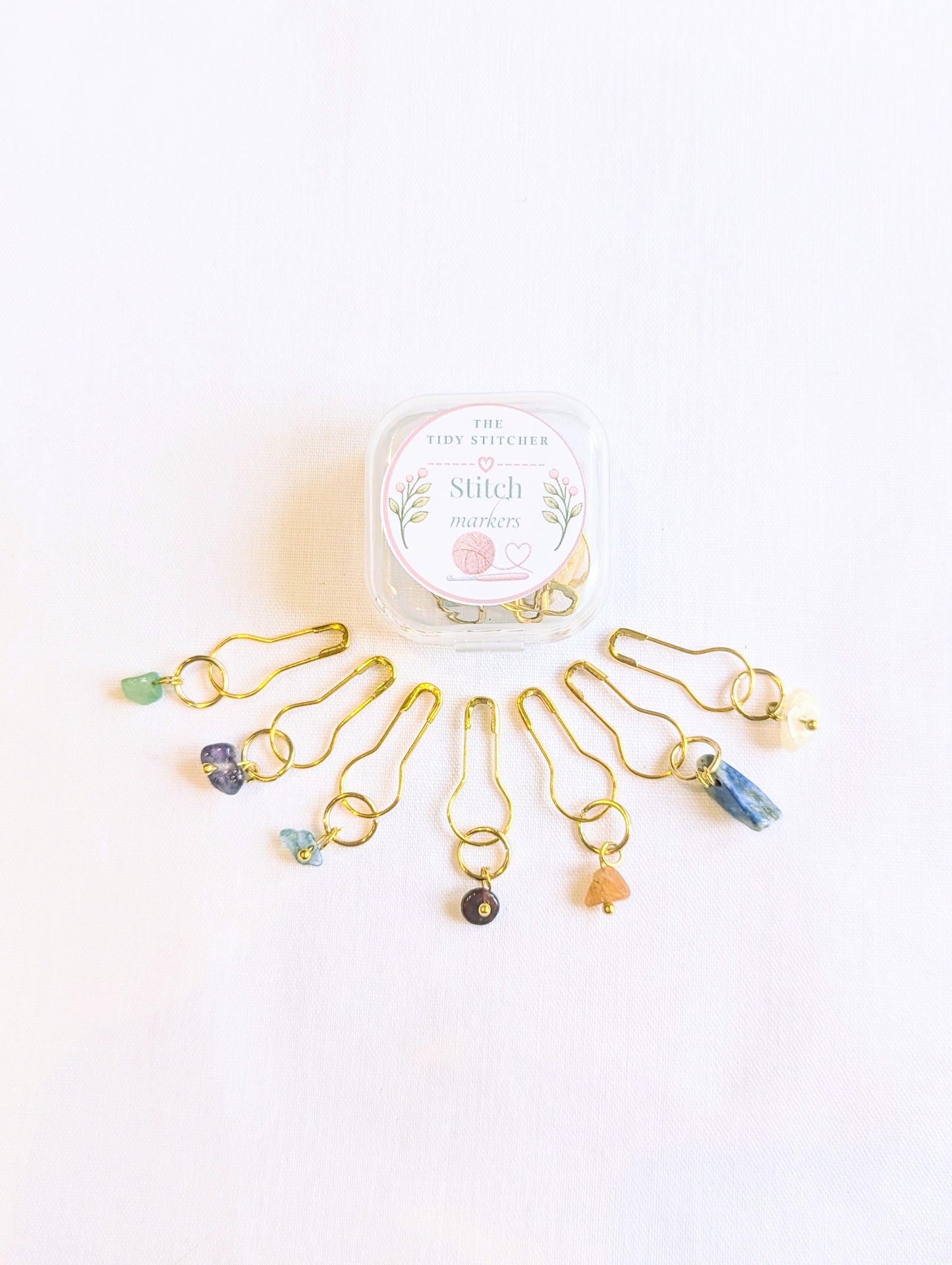 Natural Gem Stones Stitch Markers