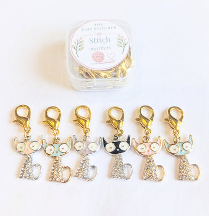 Gem Cat Stitch Markers