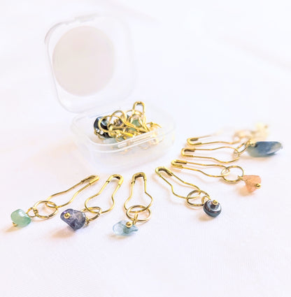 Natural Gem Stones Stitch Markers