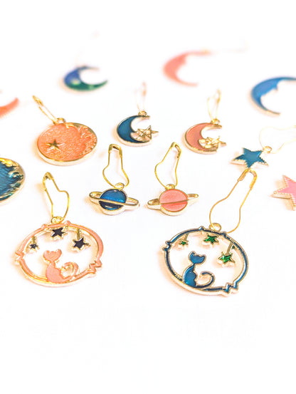 Celestial Cat Stitch Markers
