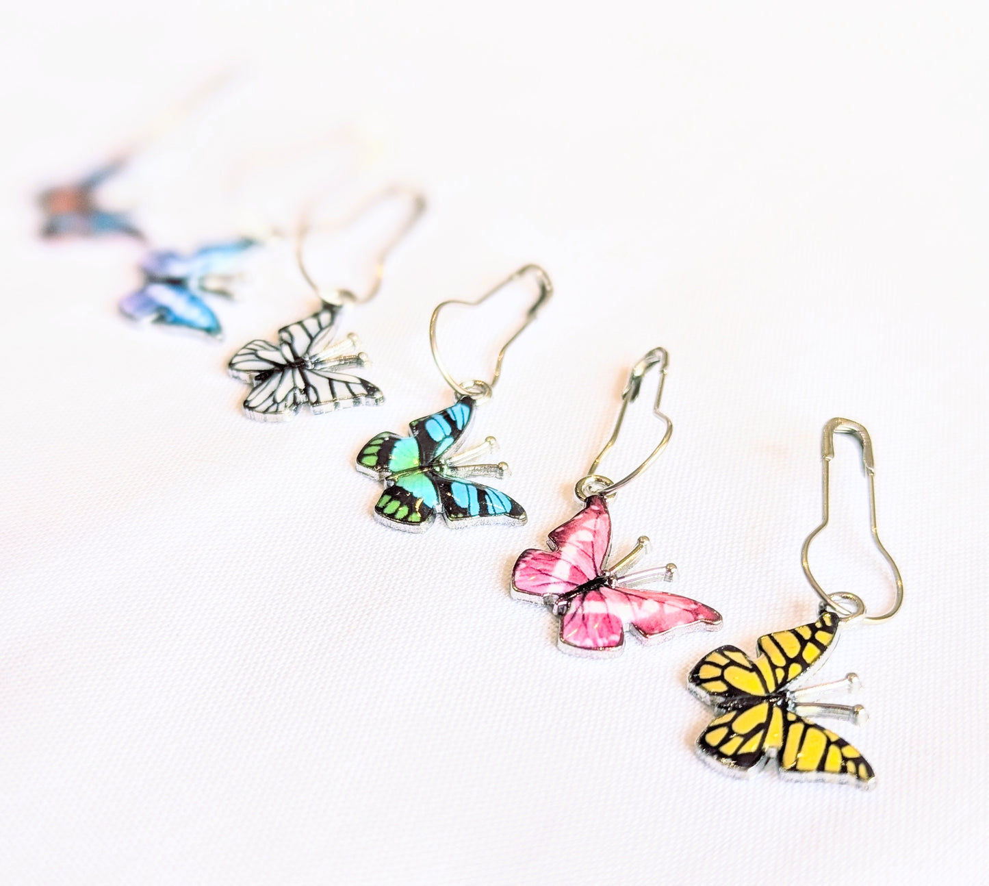 Enamel Butterflies Stitch Markers