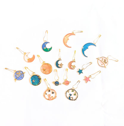Celestial Cat Stitch Markers