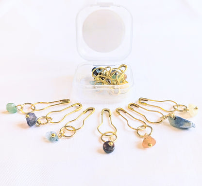 Natural Gem Stones Stitch Markers