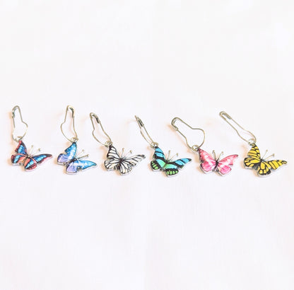 Enamel Butterflies Stitch Markers
