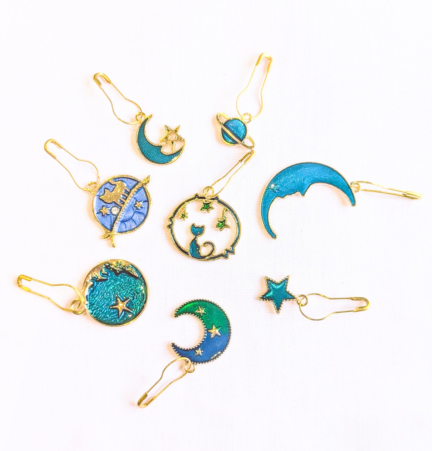 Celestial Cat Stitch Markers