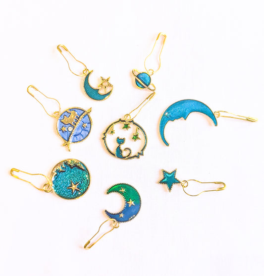 Celestial Cat Stitch Markers
