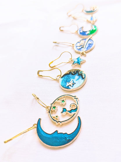 Celestial Cat Stitch Markers