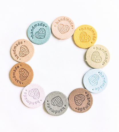 Faux Suede Handmade Tags