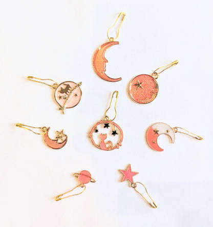 Celestial Cat Stitch Markers