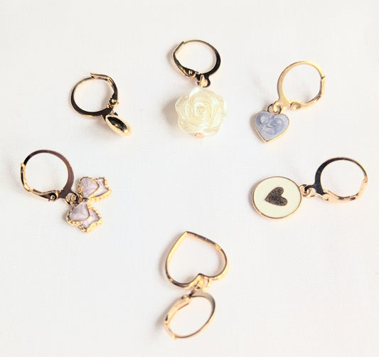 White Rose Stitch Markers