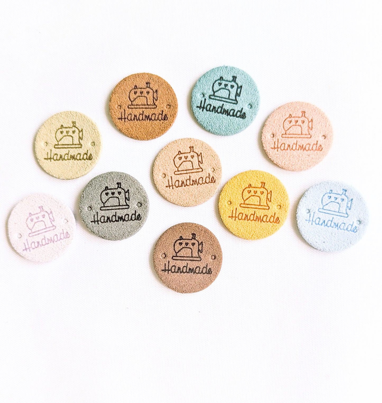 Faux Suede Handmade Tags
