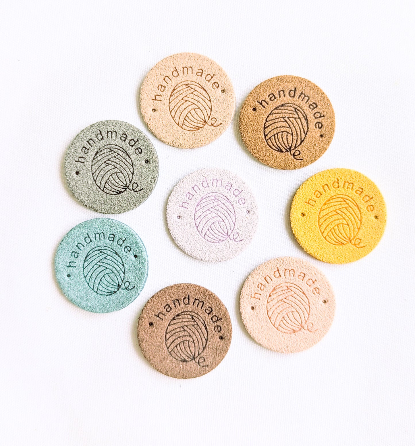 Faux Suede Handmade Tags